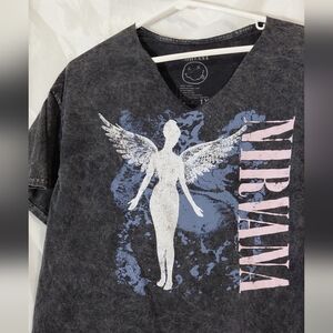 NIRVANA Black and Gray Cotton Tee